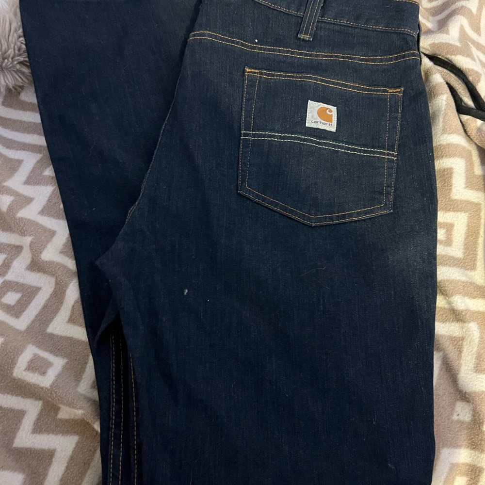 Carhartt Menโs Straight Jeans Dark Blue Denim